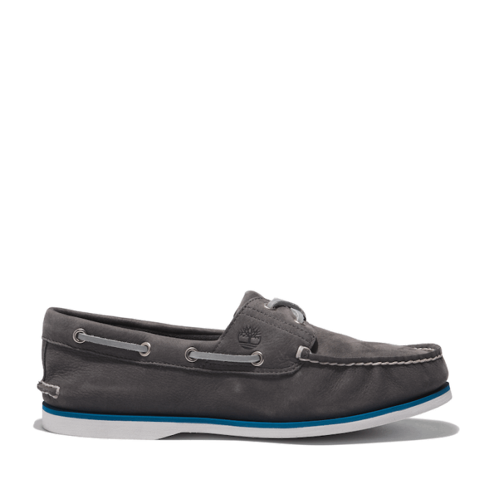2-øjet Klassisk Bådsko Til Mænd I Mørkegrå Tømmerland