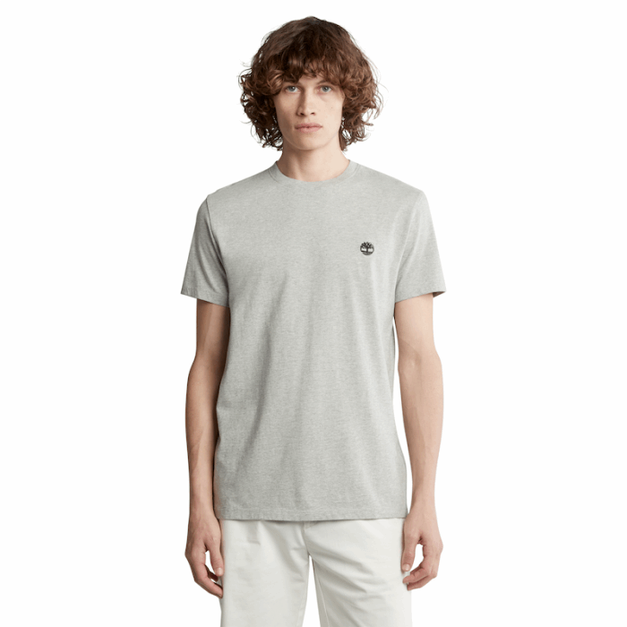 Dunstan River Jersey Crew T-shirt Slim Til Mænd I Gråt Timberland
