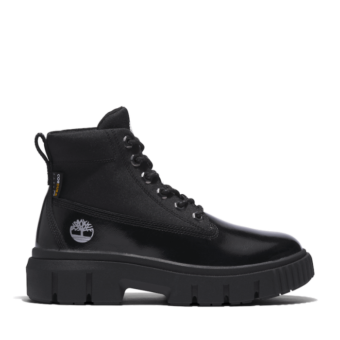 Grå Feltstøvle Til Kvinder I Sort Tømmerland