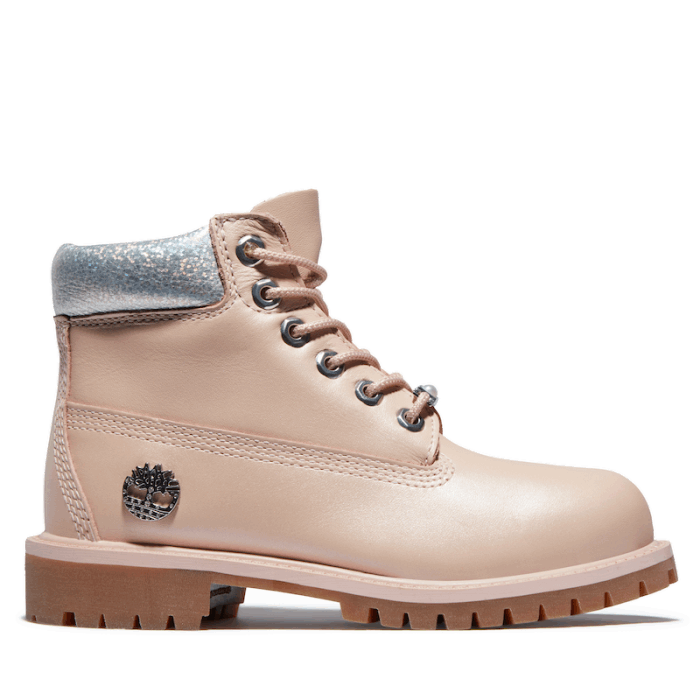Premium 6 Tommer Støvle Til Ungdom I Pink Diamant Og Perler Timberland Special