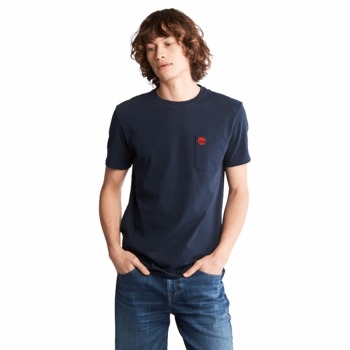 Timberland Dunstan River Pocket T-shirt Til Mænd I Marineblå