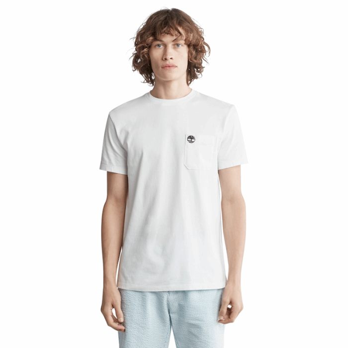 Timberland Dunstan River Pocket T-shirt Til Mænd I Hvid
