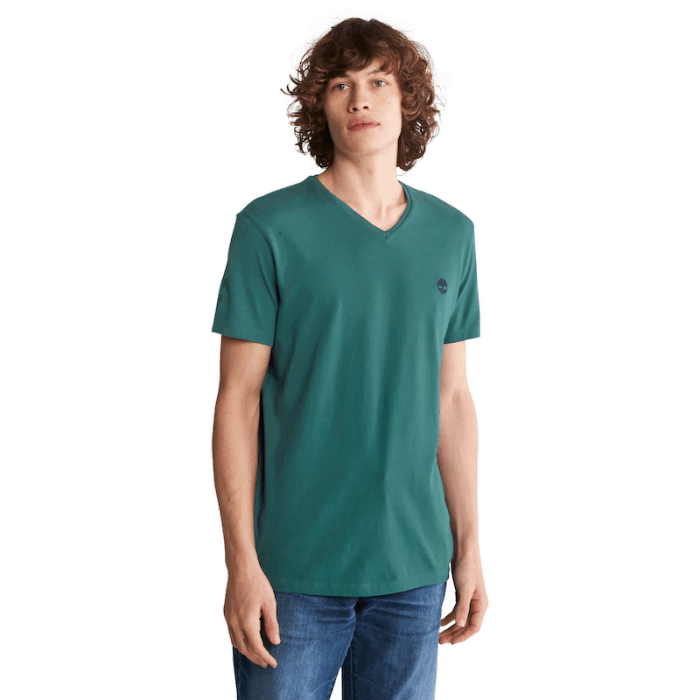 Timberland Dunstan River T-shirt Med V-hals Til Mænd I Grøn