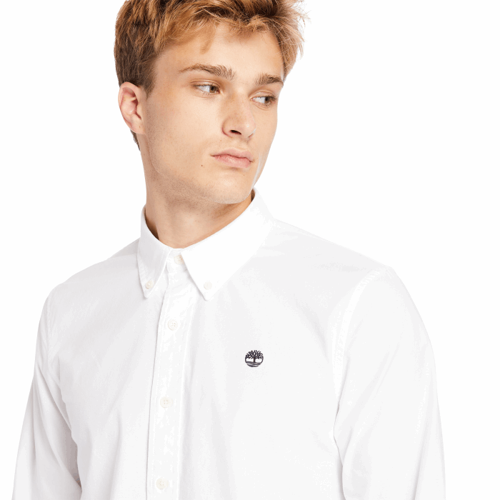 Herre Behagelig River Slim Oxford Skjorte Hvid Timberland