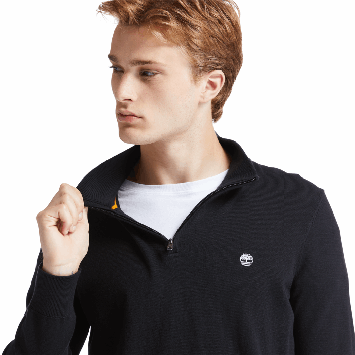 Timberland Black Men Williams River Sweater Med Lynlås