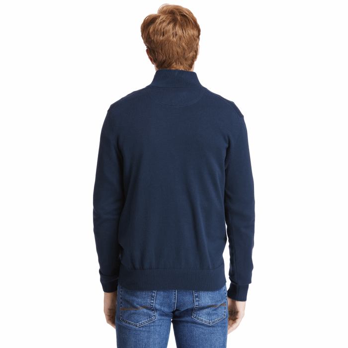 Timberland Navy Herre Williams River Sweater Med Lynlås