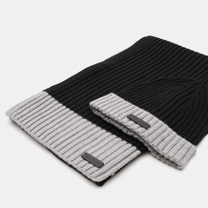 Timberland Ribbet Hue Og Tørklæde Gavesæt