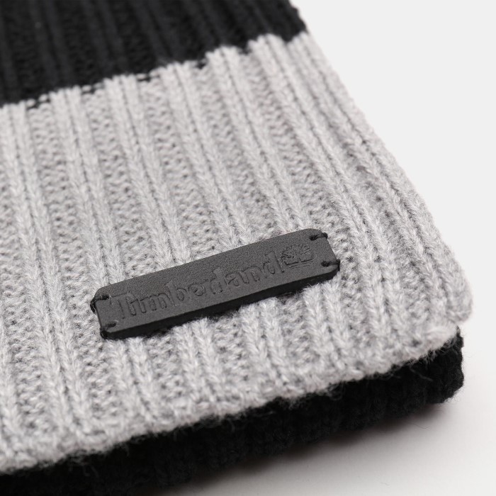 Timberland Ribbet Hue Og Tørklæde Gavesæt