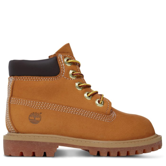 Timberland Yellow Toddler 6 Tommer Premium Vandtæt Støvle (1-5 år)