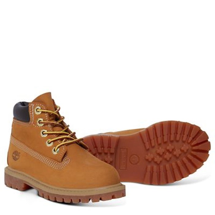 Timberland Yellow Toddler 6 Tommer Premium Vandtæt Støvle (1-5 år)