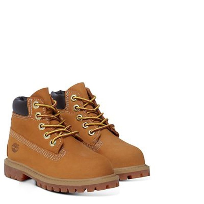 Timberland Yellow Toddler 6 Tommer Premium Vandtæt Støvle (1-5 år)