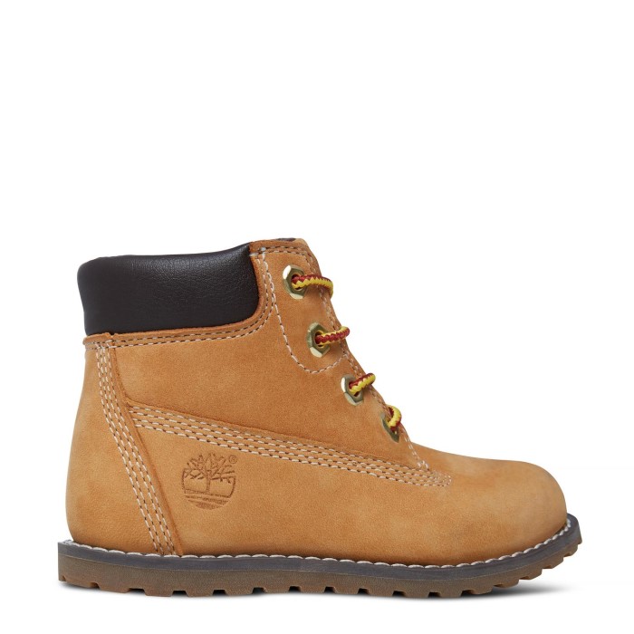 Timberland Yellow Toddler Pokey Pine 6-tommer Støvle Med Lynlås I Siden (1-5 år)