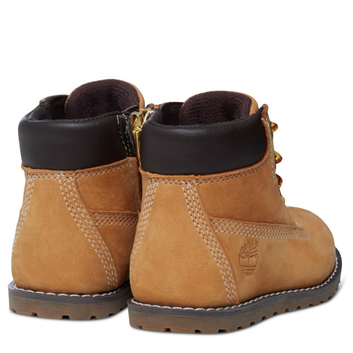 Timberland Yellow Toddler Pokey Pine 6-tommer Støvle Med Lynlås I Siden (1-5 år)