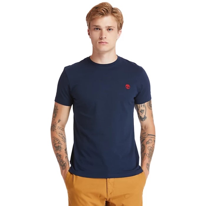 Mænd Dunstan River Crew T-shirt Marineblå Timberland