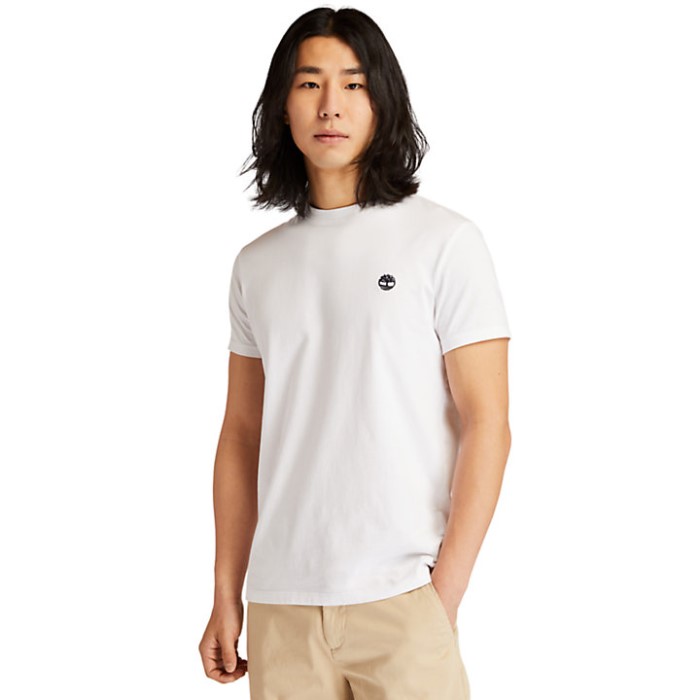 Timberland White Men Dunstan River Crew T-shirt