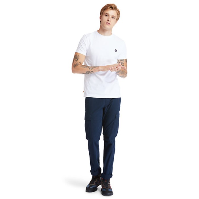 Timberland White Men Dunstan River Crew T-shirt