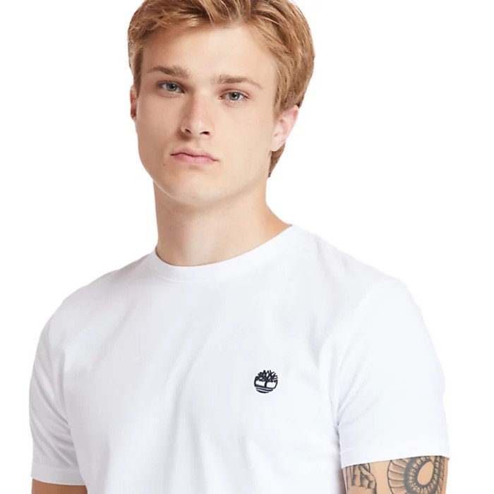 Timberland White Men Dunstan River Crew T-shirt