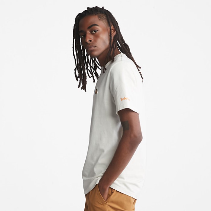 Mænd Støvle-logo T-shirt Hvid Timberland