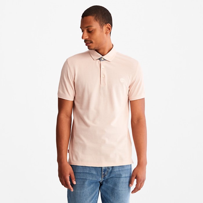 Timberland Pink Baboosic Brook Oxford Poloshirt Til Mænd