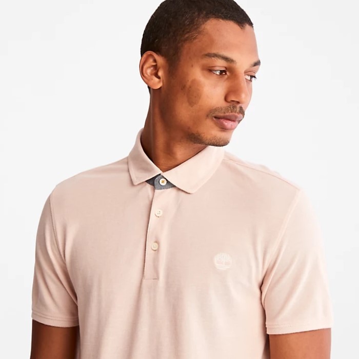 Timberland Pink Baboosic Brook Oxford Poloshirt Til Mænd