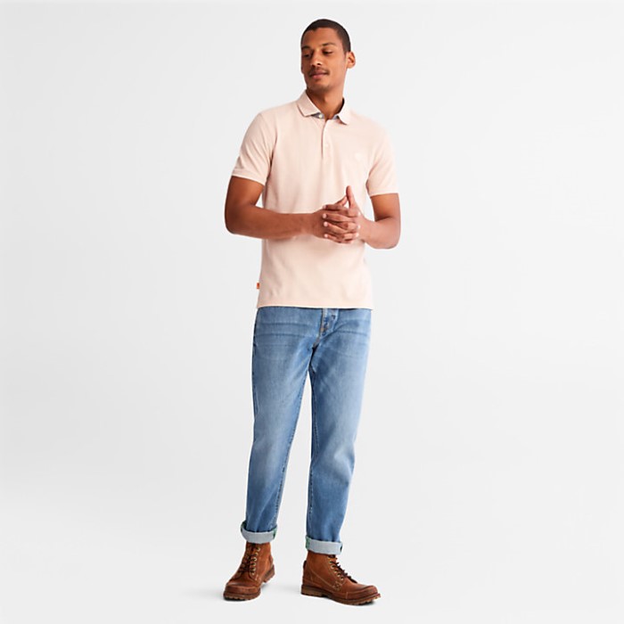 Timberland Pink Baboosic Brook Oxford Poloshirt Til Mænd