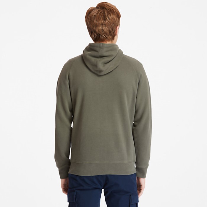 Mænd Exeter River Hættetrøje Med Lynlås Grøn Timberland