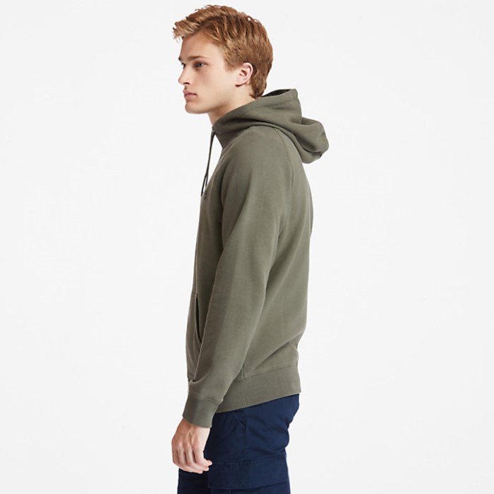 Mænd Exeter River Hættetrøje Med Lynlås Grøn Timberland