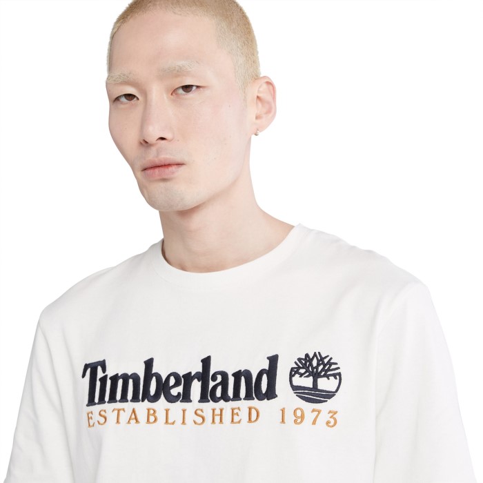 Mænd Udendørs Heritage Logo T-shirt Hvid Timberland