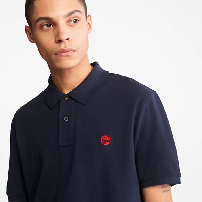 Mænd River Pique Polo Shirt Marineblå Timberland