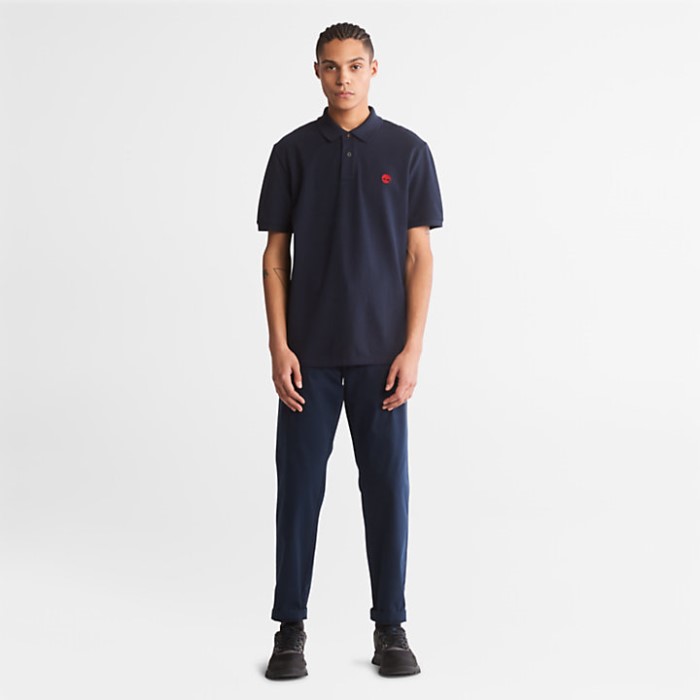 Mænd River Pique Polo Shirt Marineblå Timberland