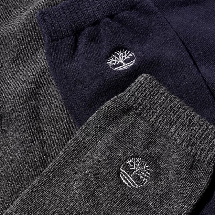 Timberland Navy Herre To Par Pakke Hverdags Besætningssokker