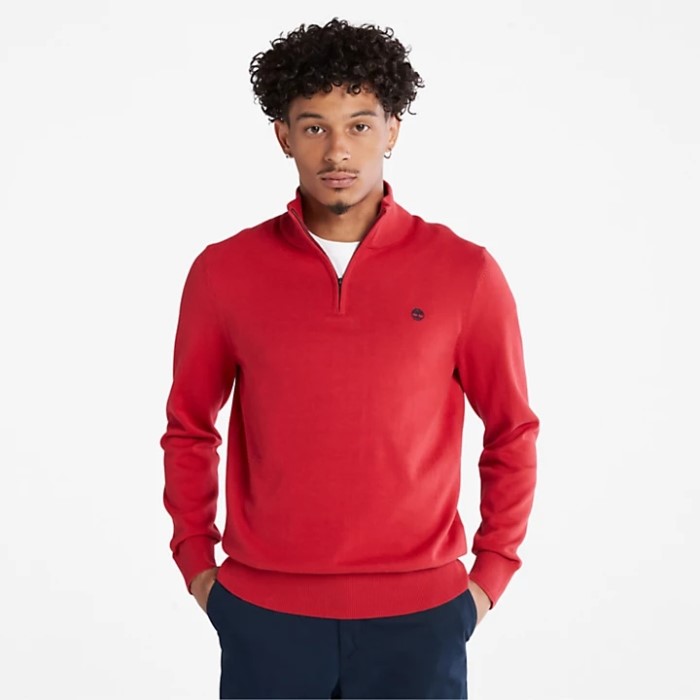Timberland Red Men Williams River Sweater Med Lynlås