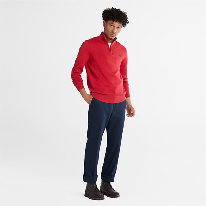 Timberland Red Men Williams River Sweater Med Lynlås