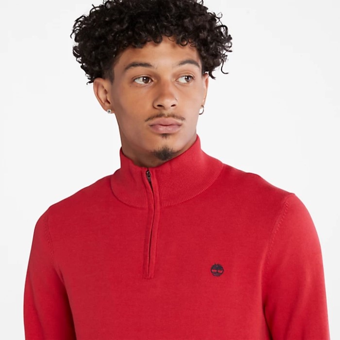 Timberland Red Men Williams River Sweater Med Lynlås