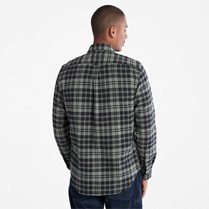Flannel Ternet Skjorte Grøn Timberland