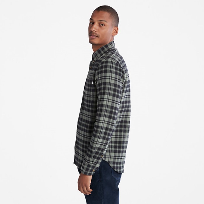Flannel Ternet Skjorte Grøn Timberland