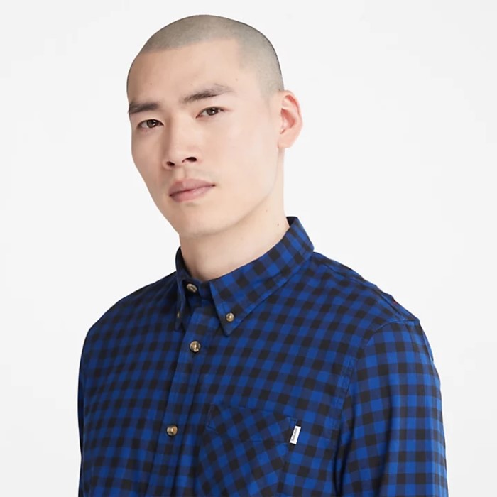 Mænd Back River Ternet Skjorte Blå Timberland