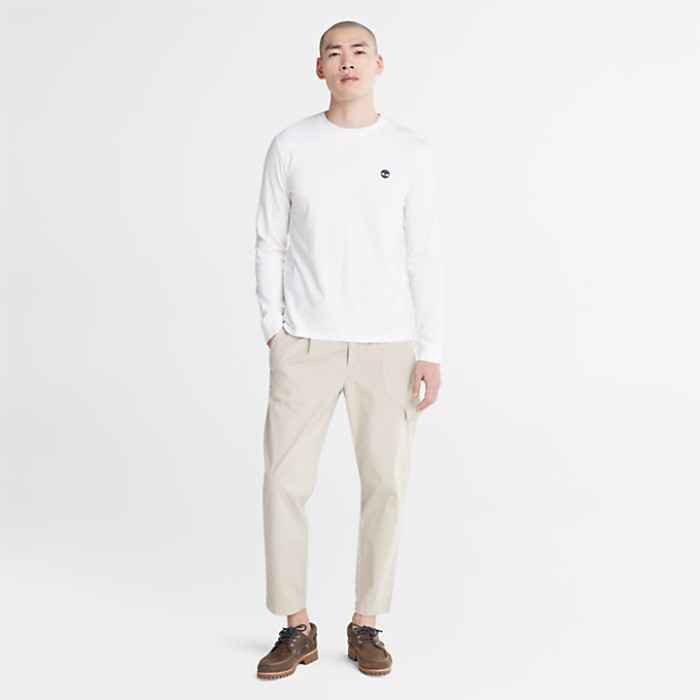 Mænd Dunstan River Ls T-shirt Hvid Timberland