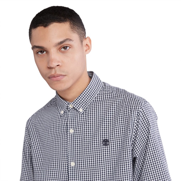 Mænd Suncook River Poplin Skjorte Marineblå Timberland