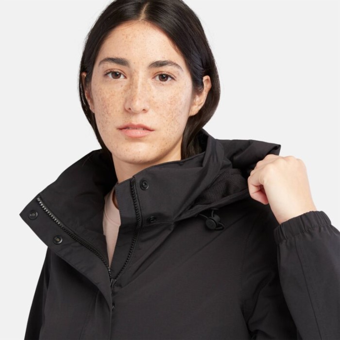 Timberland Sort Foret Regnfrakke Til Kvinder