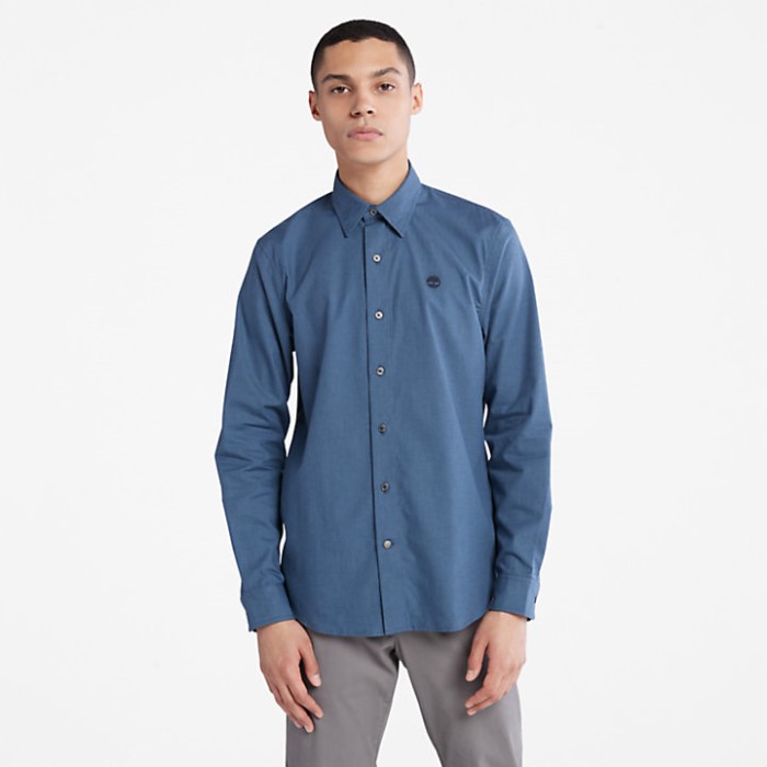 Timberland Blue Let Flannel Skjorte