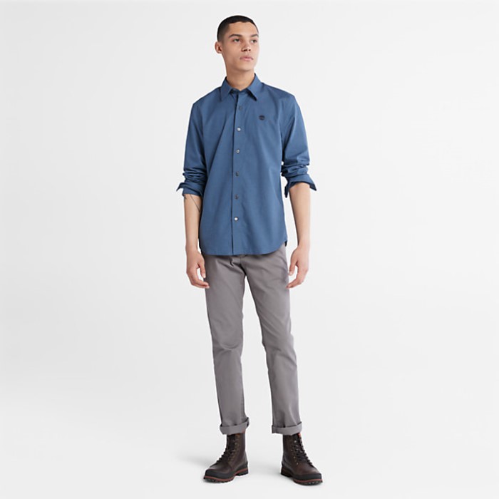 Timberland Blue Let Flannel Skjorte