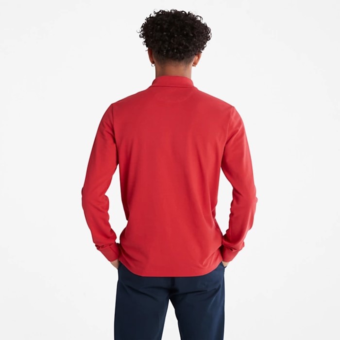 Timberland Red Men Millers River Ls Poloshirt
