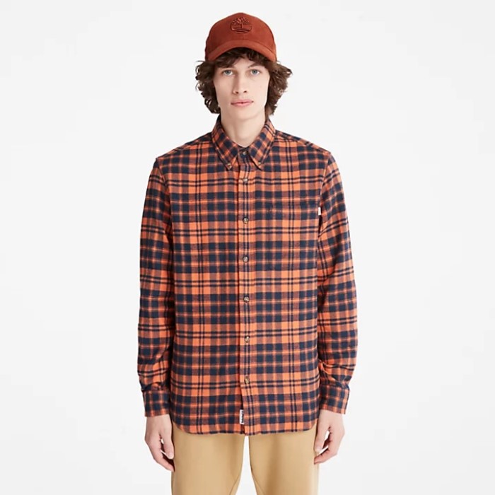 Flannel Ternet Skjorte Orange Timberland