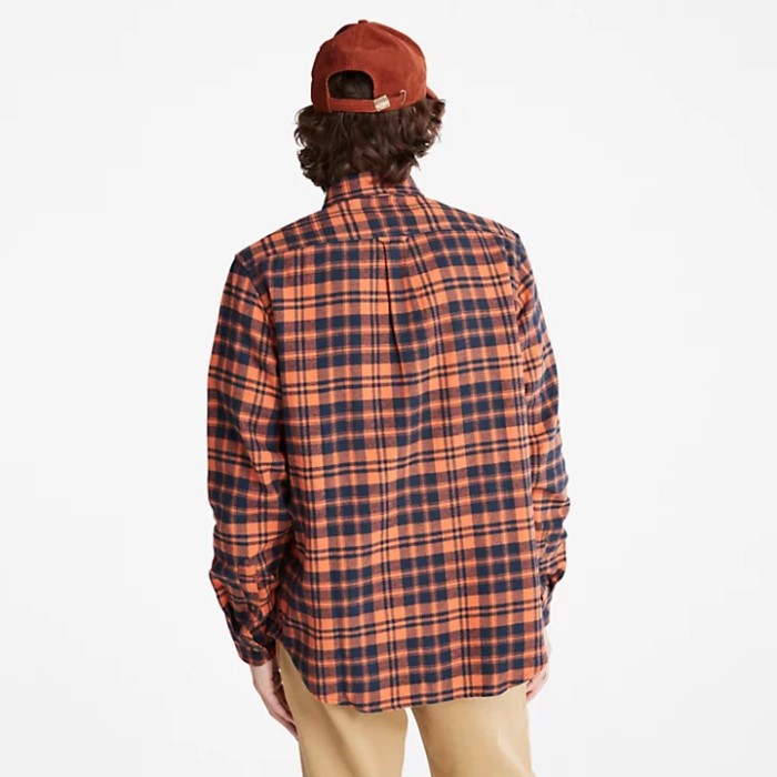 Flannel Ternet Skjorte Orange Timberland