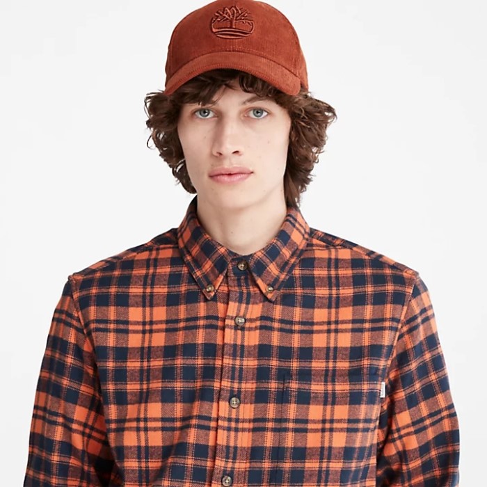 Flannel Ternet Skjorte Orange Timberland