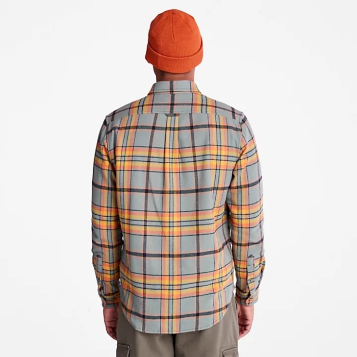 Herre Kraftig Flannel Ternet Skjorte Grøn Timberland