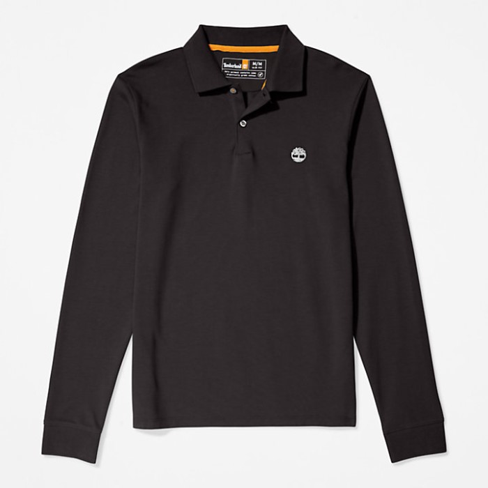 Mænd Millers River Ls Poloshirt Sort Timberland