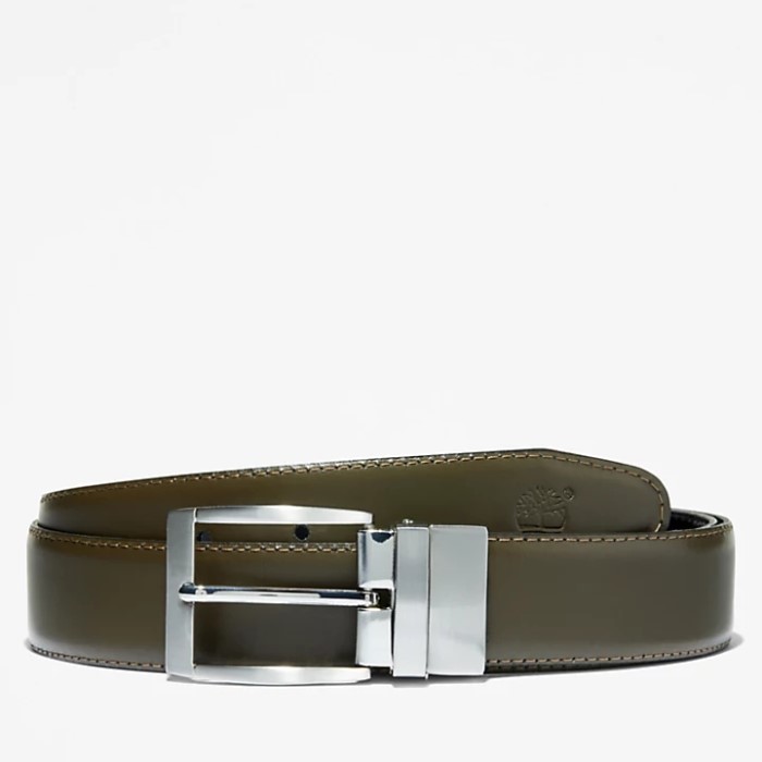 Timberland Greige Herre Vendbart Læderbælte