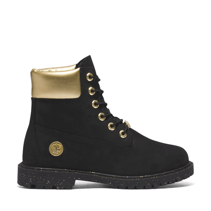 Heritage 6 Tommer Støvle Til Kvinder I Sort Og Guld Timberland